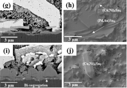 110℃老化100小時的焊點SEM圖。